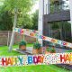 Happy Birthday Rainbow Dots - Színes Pöttyös Szülinapi Parti Kordonszalag - 15 m