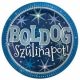 Boldog Szülinapot Kék Parti Tányér, 23 cm, 6 db-os