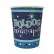 Boldog Szülinapot Kék Parti Pohár - 250 ml, 6 db-os