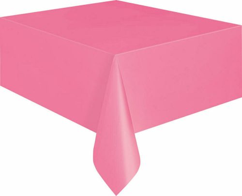 Hot Pink Műanyag Parti Asztalterítő - 137 cm x 274 cm