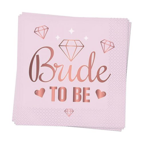 Bride To Be Pink szalvéta 20 db-os 33x33 cm