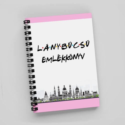 Emlékkönyv Lánybúcsúra - Friends - pink