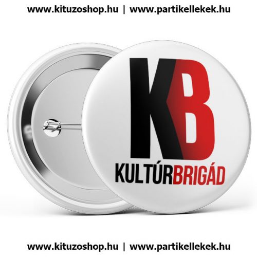 Kultúrbrigád fehér Kitűző - Kultúrbrigád