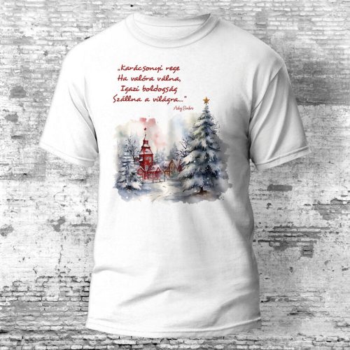 Karácsonyi Rege - karácsonyi idézetes póló fehér színben